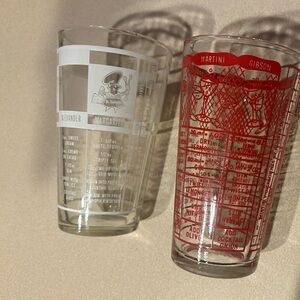 Set of Two Cocktail Recipe Glasses